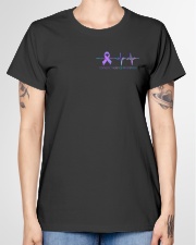 Domestic violence warrior American flag Ladies T-Shirt garment-tshirt-ladies-front-01