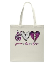 Peace Love Cure Tote Bag tile