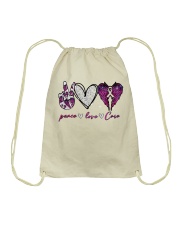 Peace Love Cure Drawstring Bag tile