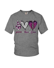 Peace Love Cure Youth T-Shirt tile