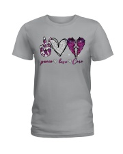 Peace Love Cure Ladies T-Shirt tile