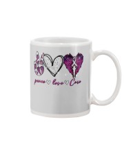 Peace Love Cure Mug tile
