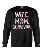 Wife Mom Survivor Crewneck Sweatshirt tile