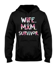 Wife Mom Survivor Hooded Sweatshirt tile