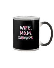 Wife Mom Survivor Color Changing Mug tile