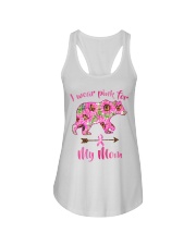 I wear pink for my mom Ladies Flowy Tank tile
