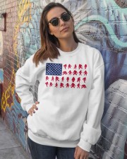 Bigfoot American flag Crewneck Sweatshirt lifestyle-unisex-sweatshirt-front-3