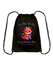 It's fine I'm fine Drawstring Bag tile