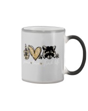 Peace Love Trash life - Printed apparels Color Changing Mug tile