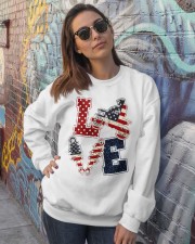 Love Independence Day Crewneck Sweatshirt lifestyle-unisex-sweatshirt-front-3