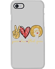 Peace Love Black queen - Printed apparels Phone Case tile