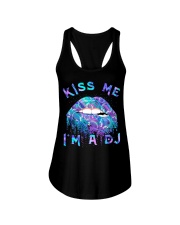 Kiss me I'm a DJ Ladies Flowy Tank tile