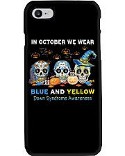 In October we wear blue and yellow Phone Case tile