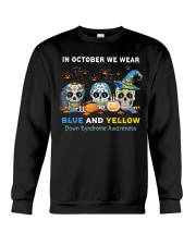 In October we wear blue and yellow Crewneck Sweatshirt tile