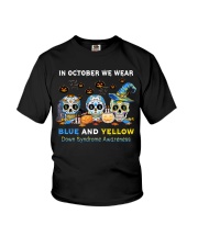 In October we wear blue and yellow Youth T-Shirt tile