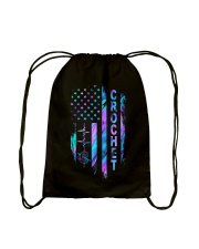 Crocheting American flag Drawstring Bag tile