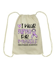 I wear purple Drawstring Bag tile