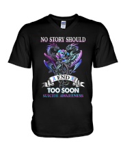 No story should end too soon V-Neck T-Shirt tile