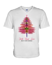Faith Hope Love Christmas V-Neck T-Shirt tile