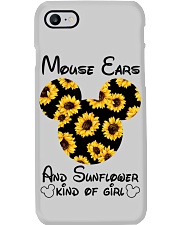 Mouse ears and sunflower of girl Phone Case tile