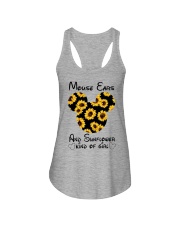 Mouse ears and sunflower of girl Ladies Flowy Tank tile