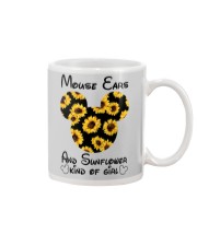 Mouse ears and sunflower of girl Mug tile