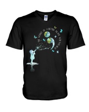 The world is a better place with you in it V-Neck T-Shirt tile