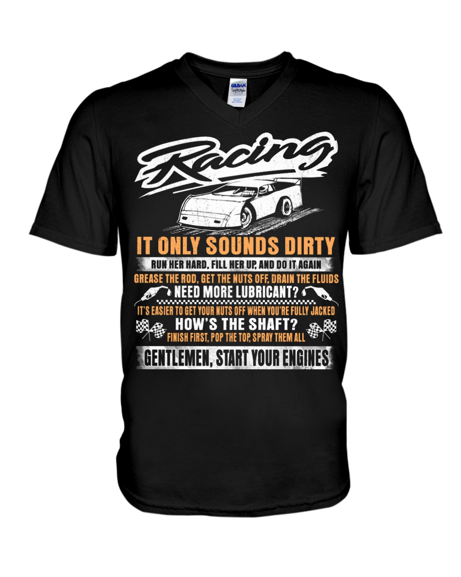 DIRT TRACK RACING - GENTLEMENT V-Neck T-Shirt