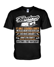 DIRT TRACK RACING - GENTLEMENT V-Neck T-Shirt front