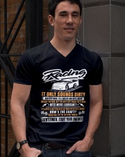 DIRT TRACK RACING - GENTLEMENT V-Neck T-Shirt lifestyle-mens-vneck-front-2