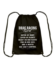 Drag Racing Girl Drawstring Bag thumbnail
