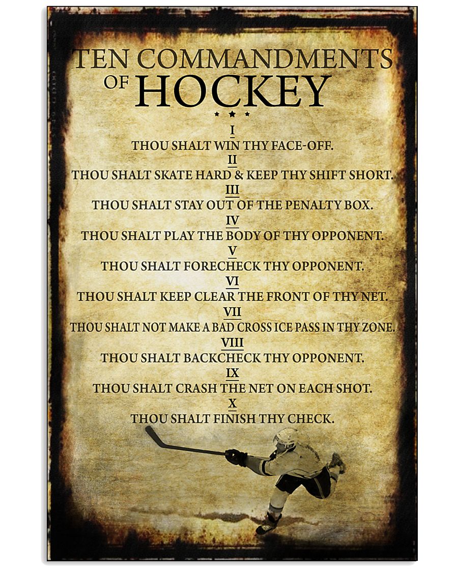 HOCKEY TEN COMMANDMENTS 11x17 Poster