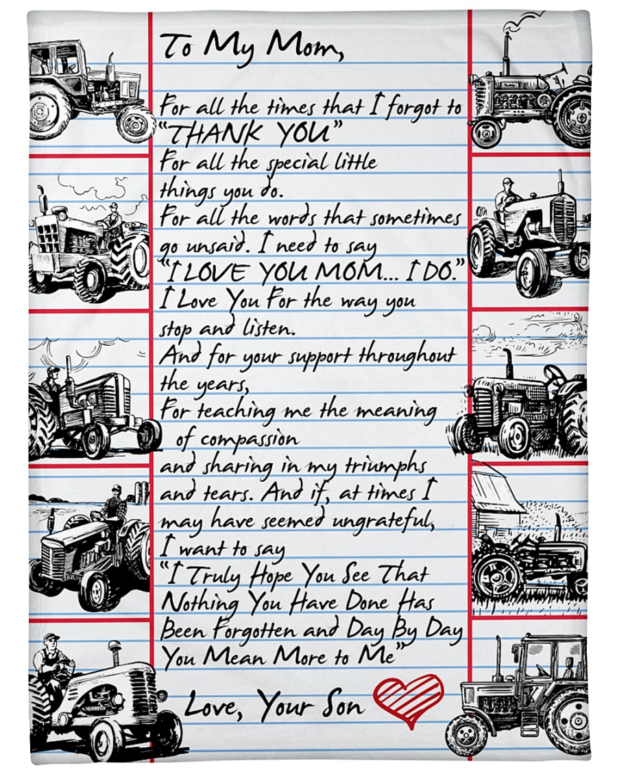 FARMER'S MOM Premium Large Fleece Blanket - 60" x 80"