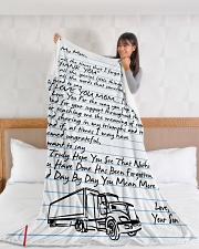 Trucker's Mom Premium Large Fleece Blanket - 60" x 80" aos-coral-fleece-blanket-60x80-lifestyle-front-11