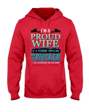 PROUD WIFE OF A TRUCKER Hooded Sweatshirt thumbnail
