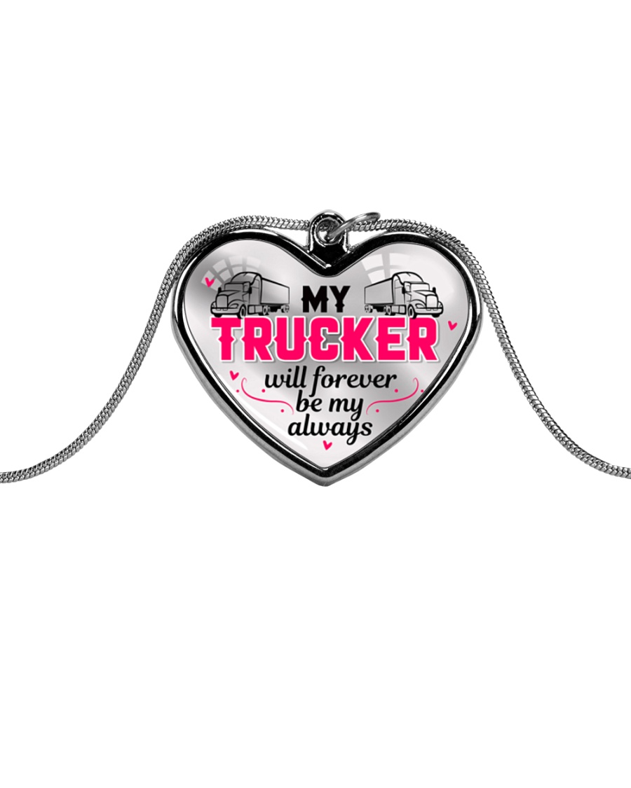TRUCKER'S GIRL - PREMIUM Metallic Heart Necklace
