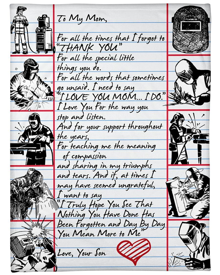 WELDER'S Mom Premium Large Fleece Blanket - 60" x 80"