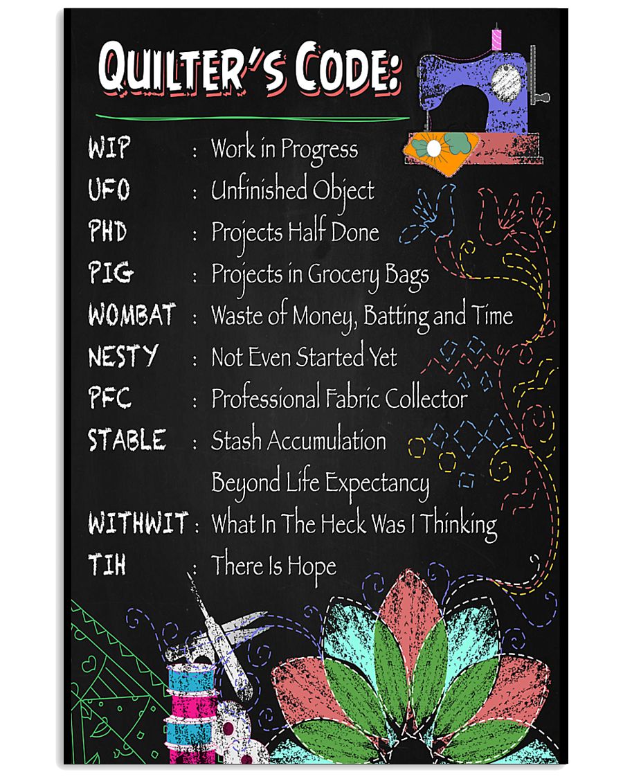 QUILTER'S CODE 11x17 Poster