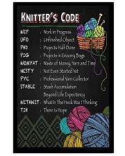 KNITTER'S CODE - PREMIUM 11x17 Poster front