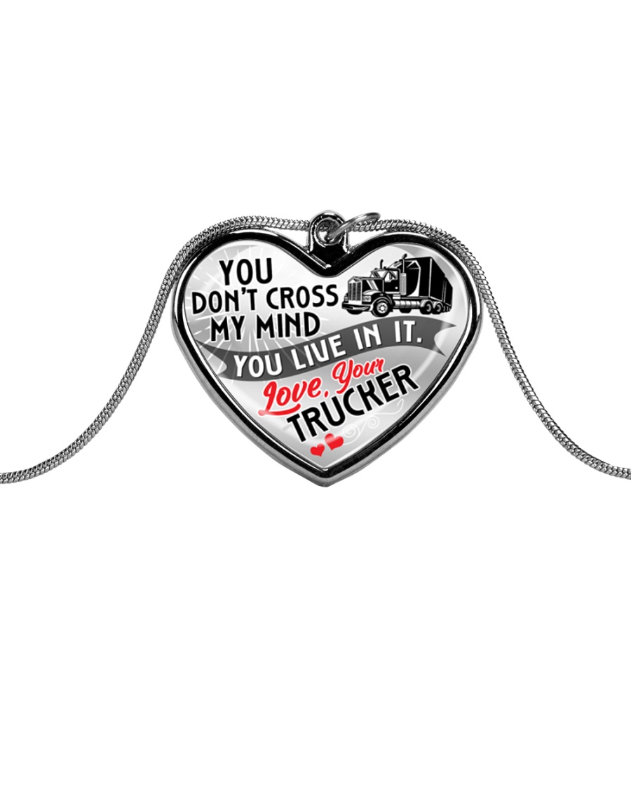 TRUCKER'S WIFE - PREMIUM Metallic Heart Necklace