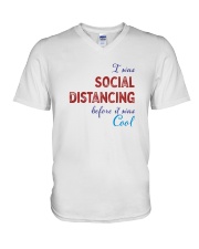 Social Distancing is Cool V-Neck T-Shirt thumbnail