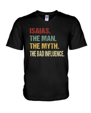 Isaias The man The myth The bad influence V-Neck T-Shirt thumbnail