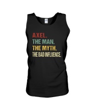 Axel The man The myth The bad influence Unisex Tank thumbnail