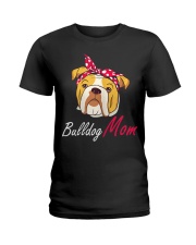 Bulldog Mom Ladies T-Shirt thumbnail