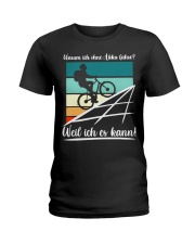 Warum ich ohne akku fahre Ladies T-Shirt thumbnail