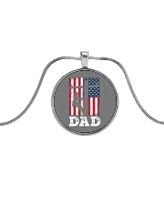 father day Metallic Circle Necklace front