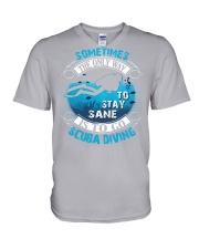 Stay Sane Is To Go Scuba Diving V-Neck T-Shirt thumbnail