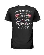 Don't Make Me Use My Social Worker Voice Ladies T-Shirt thumbnail