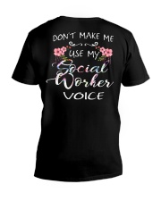 Don't Make Me Use My Social Worker Voice V-Neck T-Shirt thumbnail