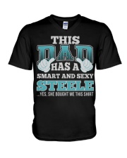 DAD HAS SEXY STEELE THING SHIRTS V-Neck T-Shirt thumbnail